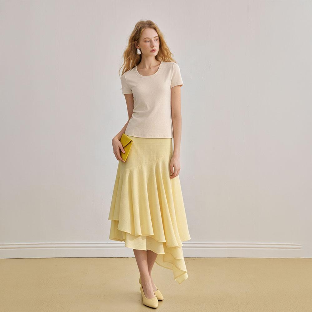 Waiwaiaiem Yy_Ruffled Irregular Skirt