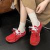 Leather Sneakers Women's Spring and Autumn 2025 New Mesh Breathable Pair of Shoelaces Platform Casual Running Shoes Women