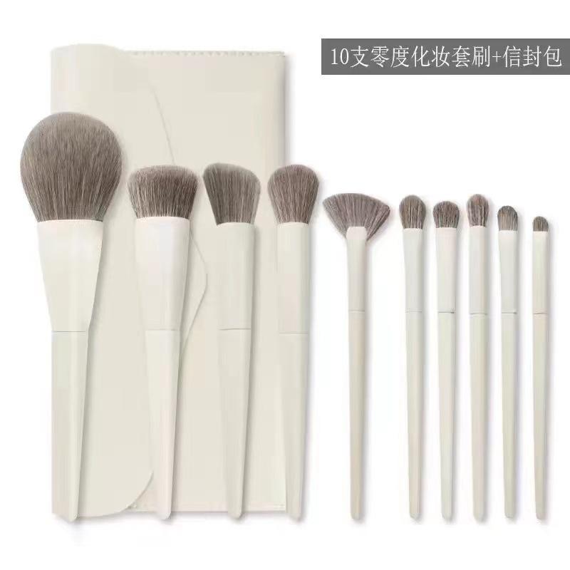 

Кисть для тонального крема, кисть для рассыпчатой ​​пудры, кисть для теней, 10 кистей из набора для макияжа, кисть с мягкой щетиной, не прилипающая пудра, профессиональные косметические инструменты.