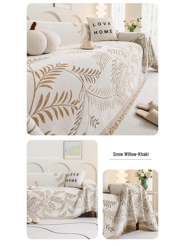 Universal Chenille sofatrekk: Ripesikker, Full omslag, Fire årstider