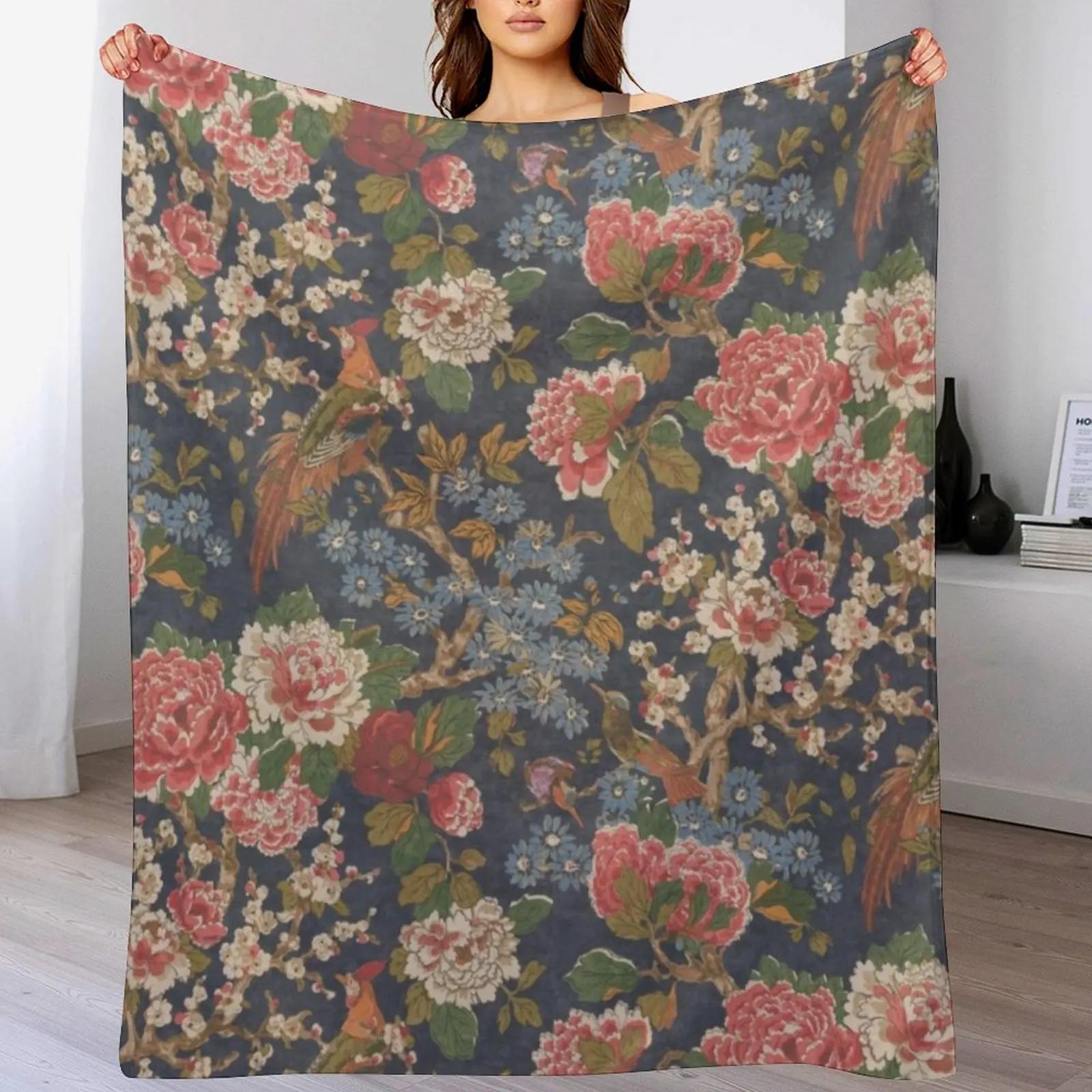 

colefax and fowler Jardine floral Throw Blanket Modern Design Soft Blanket for Home Decor 102x76cm(40x30in)