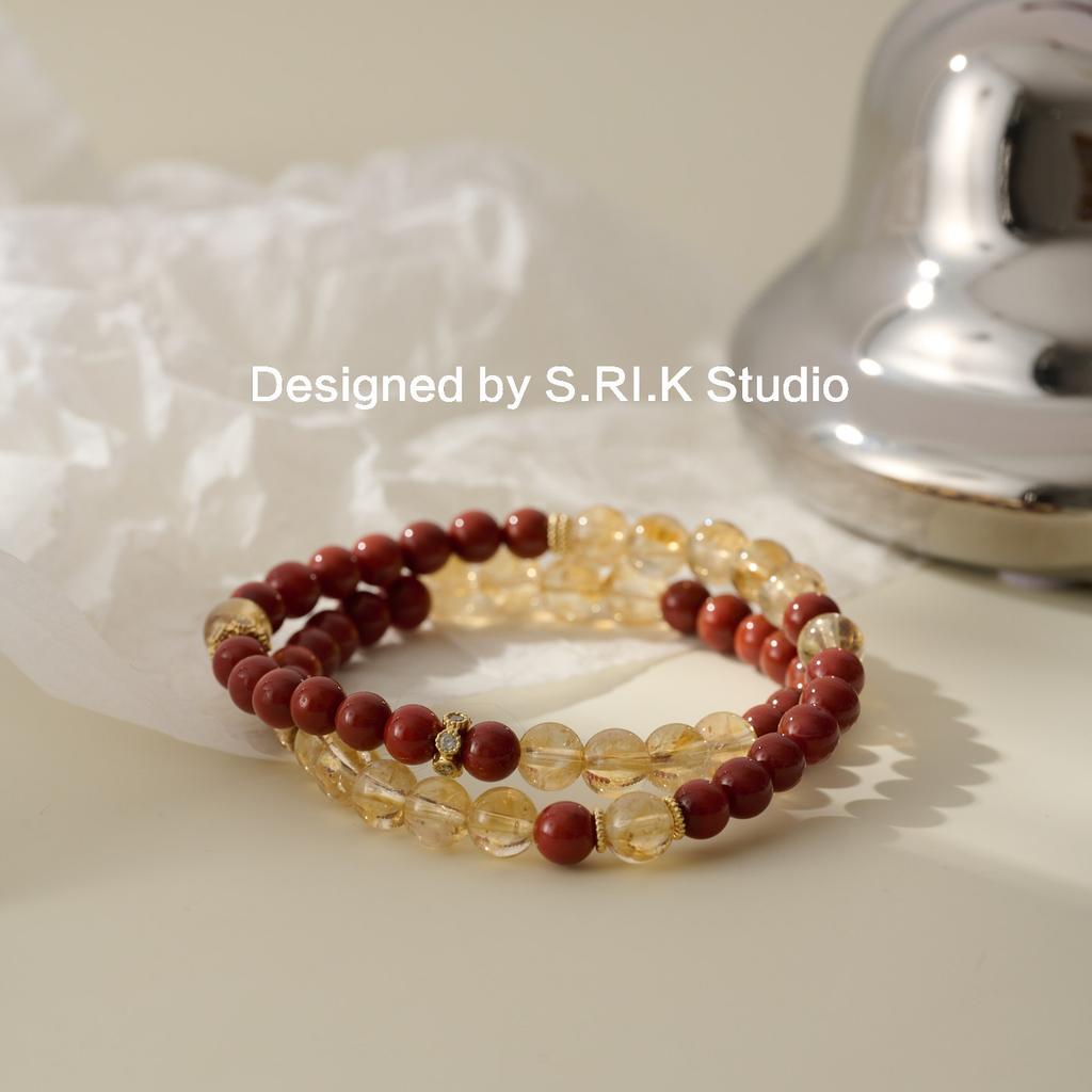 Beginner's bracelet2.0Artistic and Fresh Citrine Natural Stone Bracelet Versatile Zen-Inspired Bead Bracelet