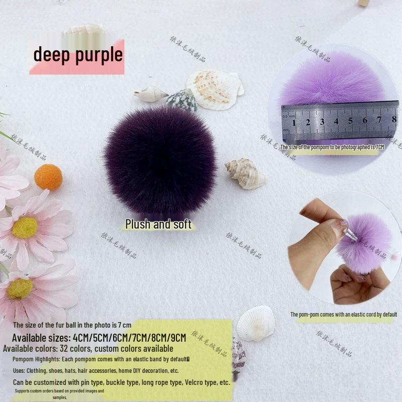 Imitation Rabbit Fur Pom-Poms: 4cm, 6cm, 7cm DIY Plush Balls for Jewelry, Clothing, Hats, Shoes, Bags, and Trims
