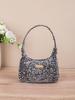 6 Colors Sequins Handbags Double Knot INS Solid Color Sequins Shoulder Bag Underarm Bag Phe Purse Evening Clutch Bags Handbag