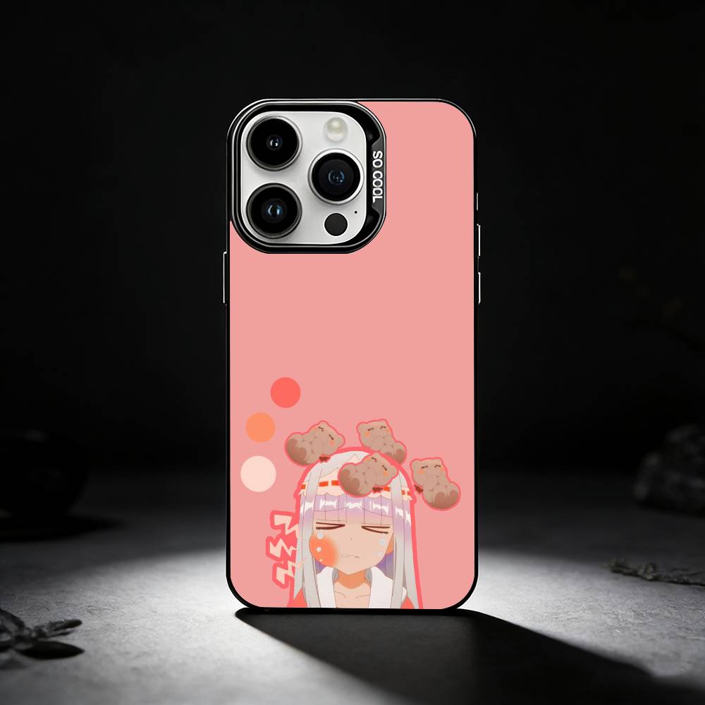 S-Sleepy Demon C-Castle Phone Case For iPhone 17,16,15,14,13,12,11 Plus,Pro Max,XS,Colored Silver Phone Case