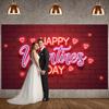 Love Background Neon Heart Backdrop Valentine Background Effect Themed Banner For Wedding Anniversary Valentine's Photo