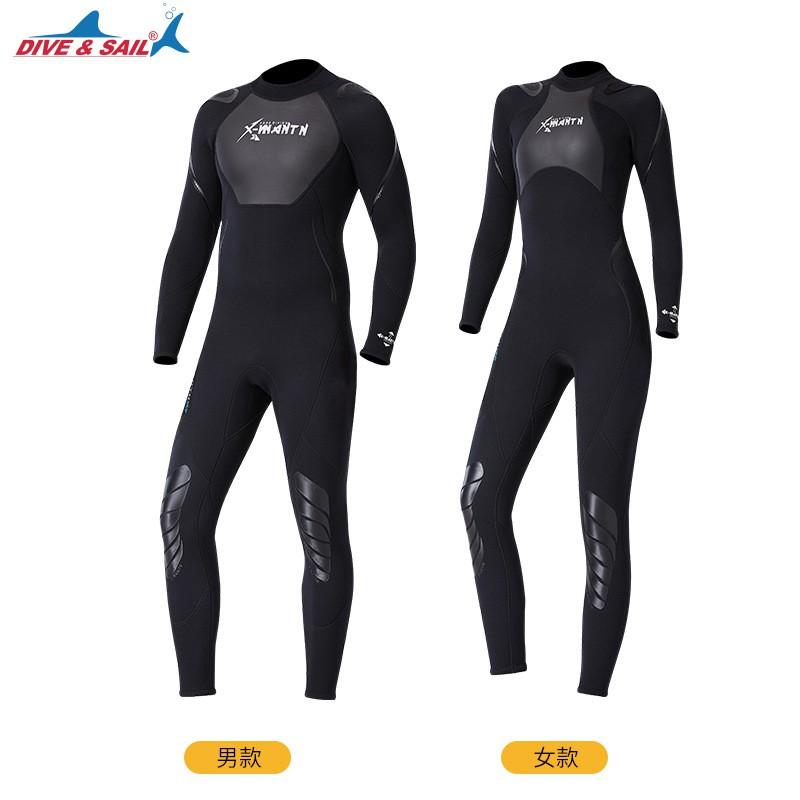 Couple Diving Suit Men 1.5MM One-piece Warm Cold Long-sleeved Snorkeling Surfing Sunscreen Jellyfish Swimsuit Women.