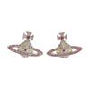 Ball Shape Design Earrings Women Earrings Silver Pink 62010069-02P709