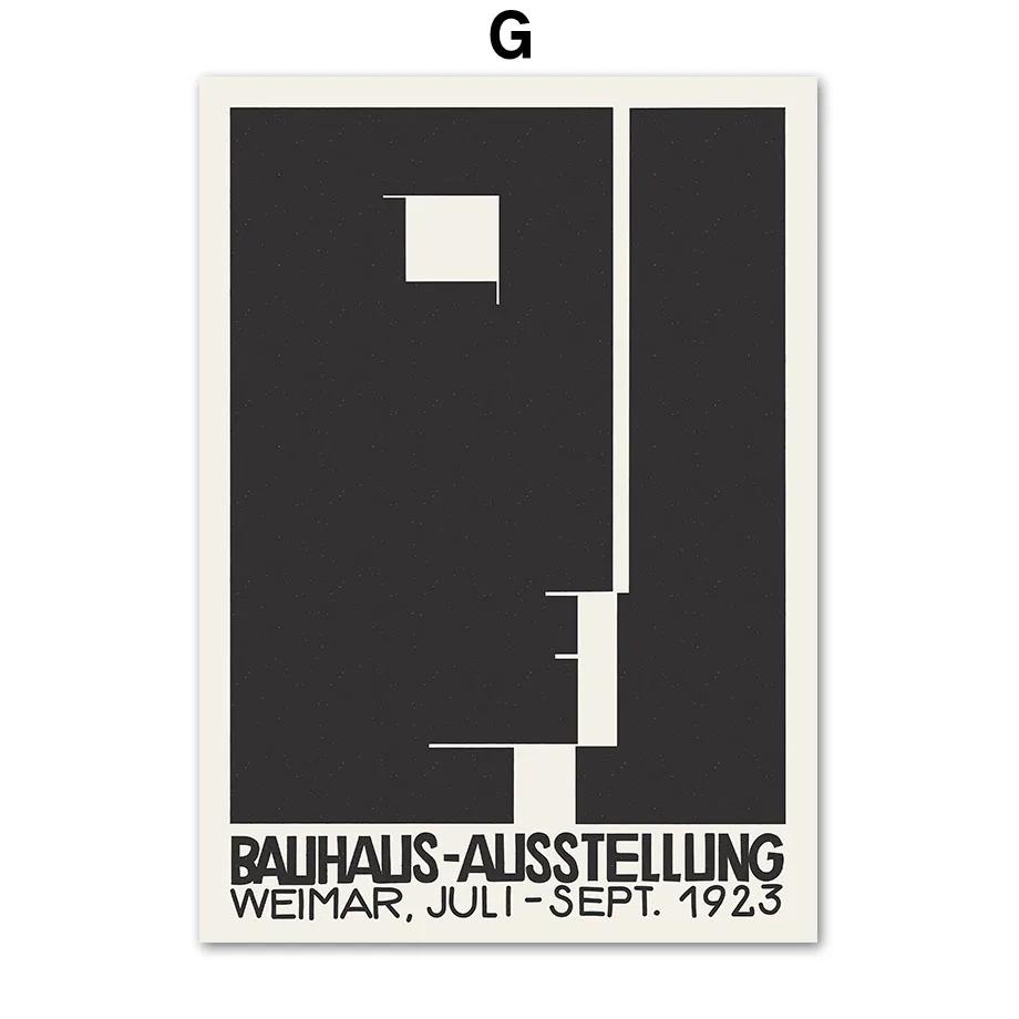 Colorful Bauhaus Exhibition  AbstractPoster Geometry Modern Gallery Wall Art Prints Canvas Painting Pictures Interior Home Decor