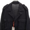 Unused Nano LIBRARY Linen Blend Military Jacket L Black Men's Used