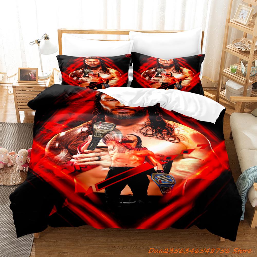 

Wrestler Roman Reigns Bedding Set Single Twin Full Queen King Size Bed Set Adult Kid Bedroom Duvetcover Sets Bed Sheet Set US King(264*228cm)3pcs