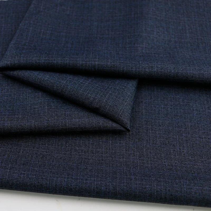 100x150cm Dark Patterned Thin Anti-wrinkle Suit Fabric for Clothes Vest Trousers Sewing Checkered Striped Cloth Black Blue