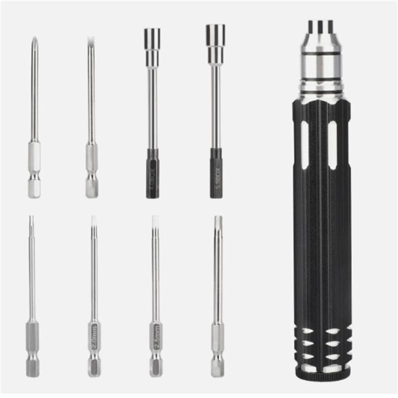 10-in-1 Repair Tools Kit, Hex Screwdrivers Wrench Phillips Kit With Ergonomic Anti Slip Texture