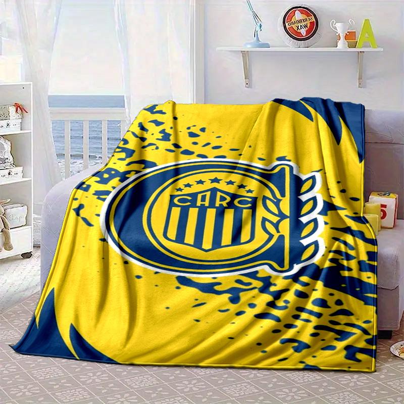 Rosario Central Crest Portable Blanket/Soft Blanket Bedding Blanket Suitable for Travel Camping Living Rooms Offices Sofas Fan Gifts