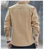 Camicia Casual da Uomo in Cotone Antigrinze a Maniche Lunghe Vestibilità Larga - Giacca Trendy per Lavoro Primavera & Autunno