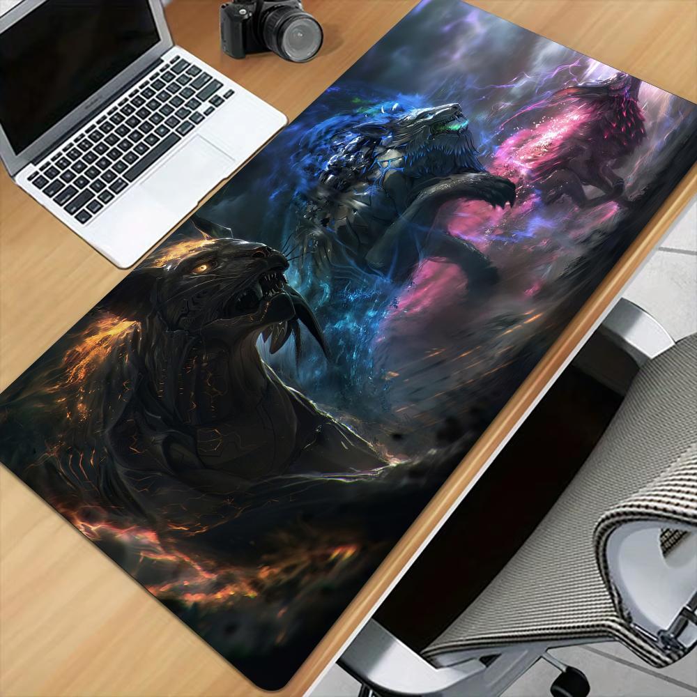 Mysterious beast theme Mouse Pad Desk Mat Stitched Edge NonSlip Durable pad for computer mouse Gaming pads tapis souris