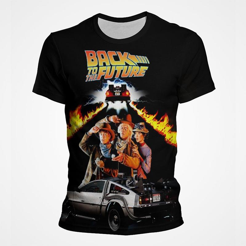 Back To The Future Movie 3D Print T-Shirts Men Women Fashion Oversized Short Sleeve T Shirt Harajuku Male Tees Tops Man Clothing