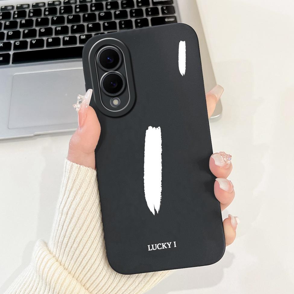 For Samsung Galaxy S25 Edge Case Cover Simple Fashion Letters Luxury Crown Flowers Painted Silicone Phone Case S937U S937B S9370
