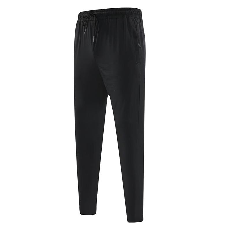 2024 Men's Summer Ice Silk Tapered Sports Pants: Breathable, Loose-Fit for Running & Fitness.