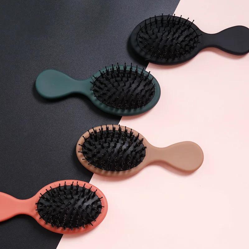 Miniature Air Cushion Swine Bristle Hair Comb Home Portable Pocket Comb Design Small Scalp Massage Oval Air Bag Comb Hair Combs