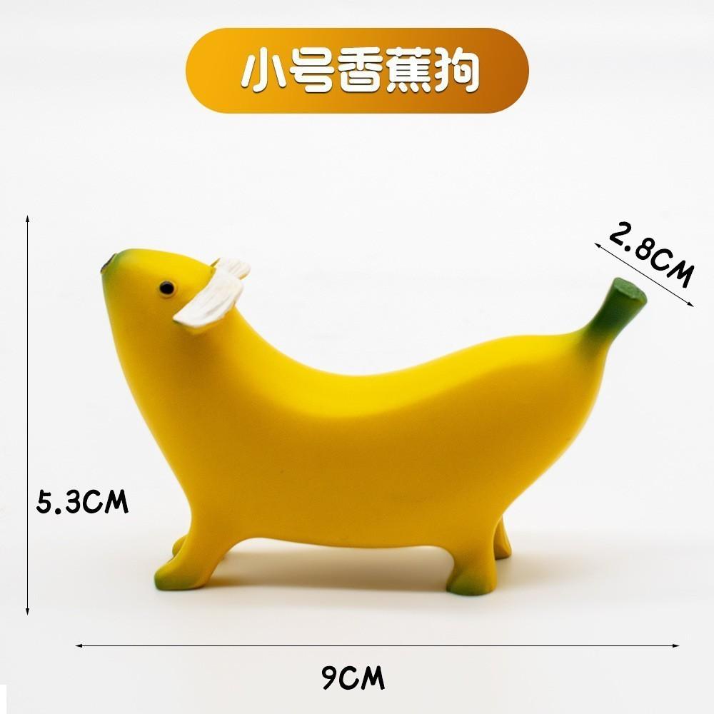 

Европейский Абстрактный Желтый Банан Собака Смола Ремесло Орнаменты Искусство Скульптура Животного Банан Собака Гостиная Столешница Украшение Подарок