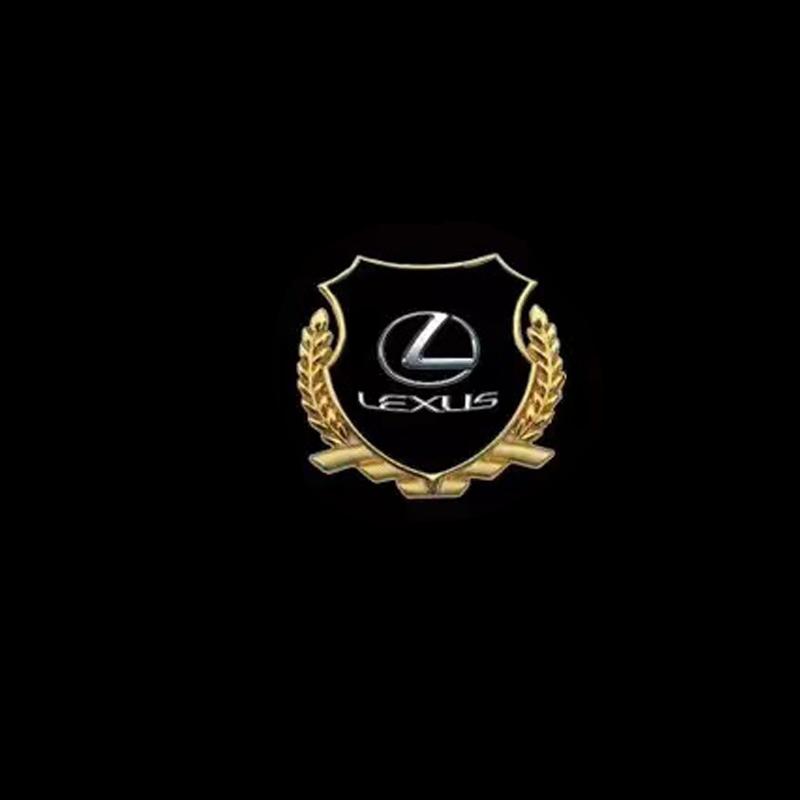 PHL1  2026 Hot Interior Stickers 2Pcs LED Car Welcome Door Lights Emblem Accessory For Lexus F SPORT GX460 Ct200h IS250 ES 220D IS200