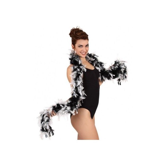 Boa Plumes Noir et Blanc