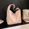 Premium Sense Simple Large Capacity Tote Bag Women's New Casual Lazy Style Commuter Shoulder Bag