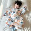 Thick Cotton Sleeping Bag Toddlers Winter Warm Footed Pajamas Unisex Kids Sleepwear With Cartoon Print