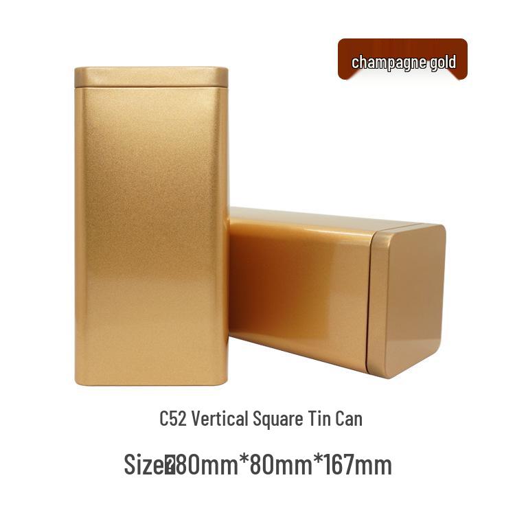 Airtight Square Frosted Tin Cans for Tea & Coffee Storage