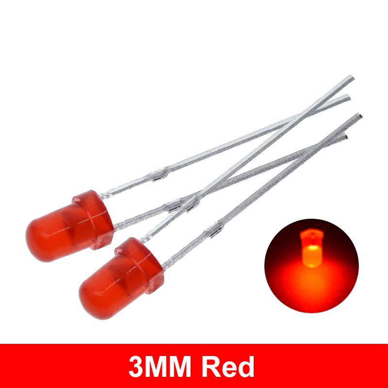 10/20/100PCS LED Transparent Round 3MM 5MM Super Bright Water Clear Green Red White Yellow Blue Light LED Bulbs Emitting Diode