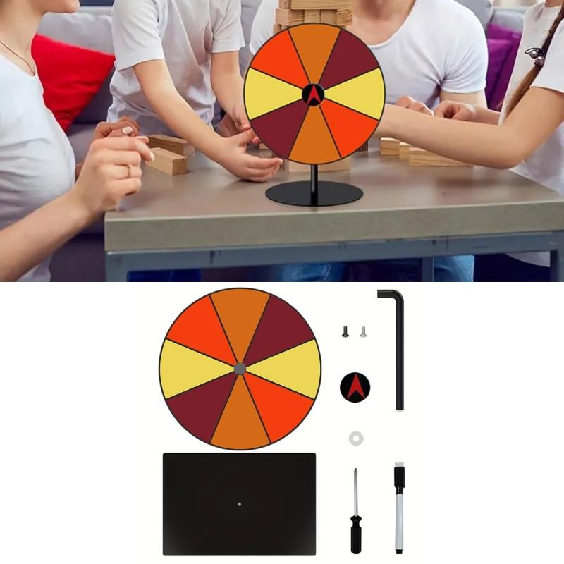 Desktop Prize Turn Plate Fortune Wheel Spinnings Game Lucky Draws Rotating wheels Erasable Fortune Wheel