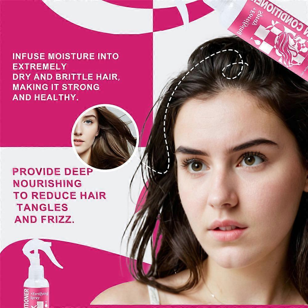 1-5x Leave-In Conditioner Spray, Grow Long Biotin - Anti-Frizz Deep Conditioner For Split Ends & Breakage - Nourishing Hair Treatment for Curly