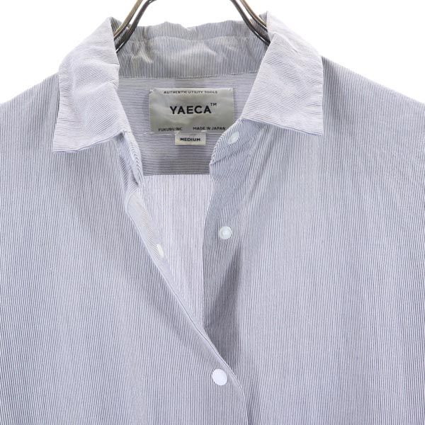 YAECA made in Japan stripe Long sleeve Tunic M Gray shirt Women Used