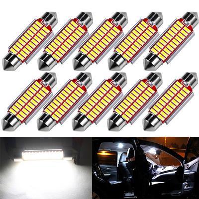 10 STÜCK C5W Soffitte 31mm 36mm 39mm 41mm LED Birne CANBUS 12V 7000K Weiß Auto Innenraum Dom Leseleuchten Kennzeichen Kofferraum Lampe