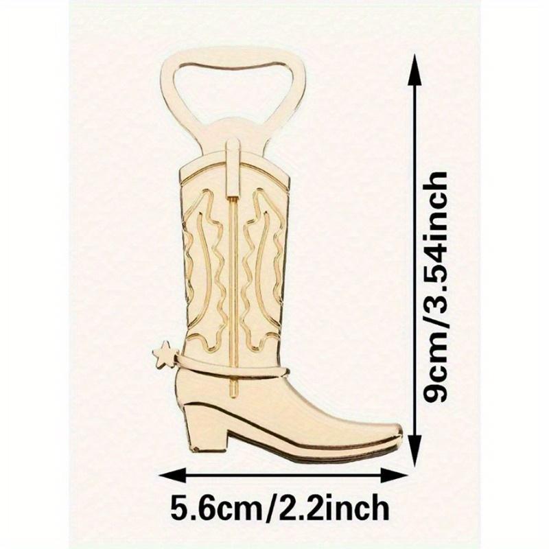 1ks Zlatý kovový otvírák na láhve ve tvaru boty Kreativní barový nástroj na svátky Svatby Oslavy Otvírák na plechovky od piva Láhev Domácí dekorace Vánoční dárek