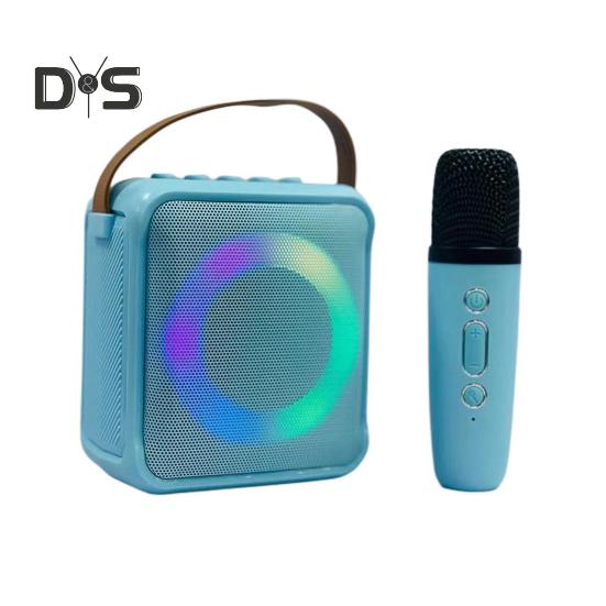 Bluetooth-kompatibel Lautsprecher mit Mikrofone Kit Schnelle Verbindung Verzögerung-Freies Surround Sound Effekte Mini Karaoke Maschine Spielzeug