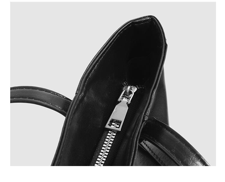 Korean Style Black Fashion Tote - Large Capacity, High-End, Versatile Shoulder & Underarm Bag