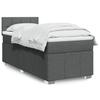 Box Spring Bed with Mattress Dark Gray 80x200 cm Fabric