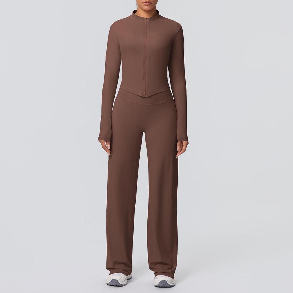 High-Waist Fitness Jacket & Butt-Lifting Yoga Pants Set