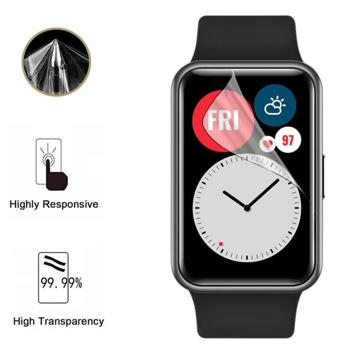 Screen Protector for Huawei Watch Fit [9 Pack] Ultra Thin Resistant Protective Plastic Film Phonillico