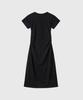 General Idea Fitted Shirred Long Dress [Black] / Gf1Lop506