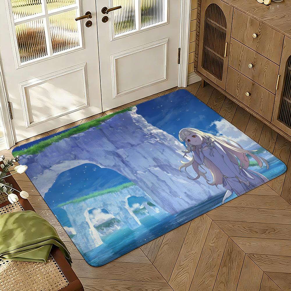 Maquia When the Promised Flower Blooms Absorbent Non-Slip Floor Mat Flannel Rug Bedroom Living Room Door Mat Home Decor