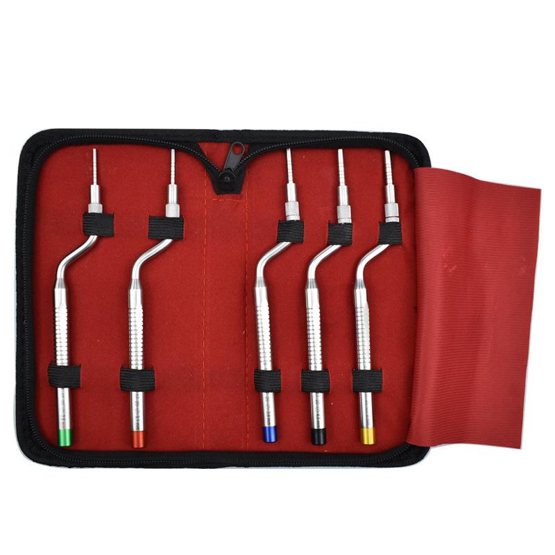 5 Pcs Dental Implant Osteotome Instrument Maxillary Sinus Elevator Tool Concave Tips Sinus Lifting Device Implant Bone Extruder