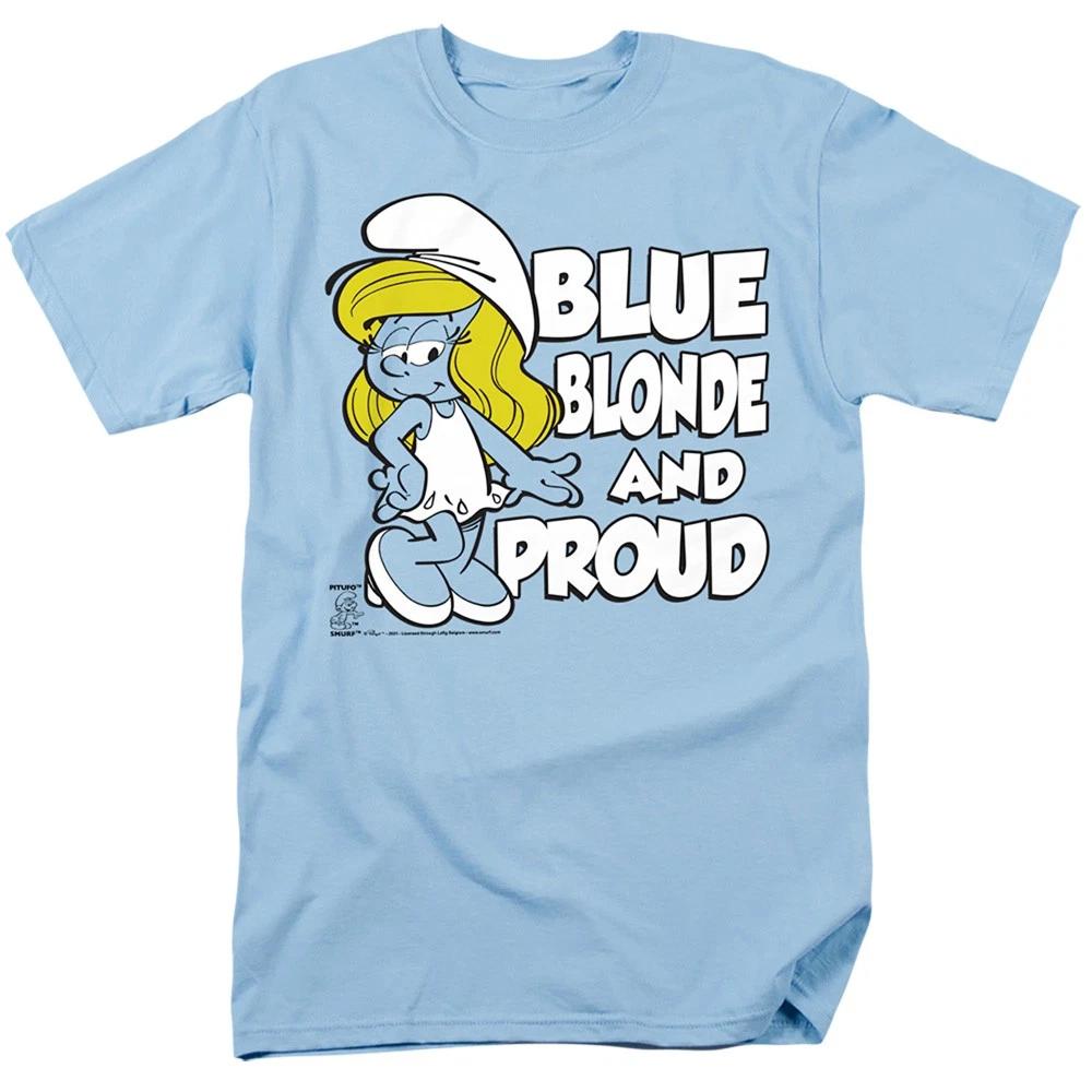 The Smurfs - Blue, Blonde And Proud - Unisex Short Sleeve Children s T-shirt - Blue 100