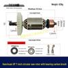 Rotor fierăstrău circular de 7 inch cu rulmenți și perii de carbon pentru Hanchuan HP, 7 dinți, diametru motor 41,2 mm 01322