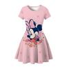 New Mickey Minnie Christmas 2D Printed Short Sleeve Dress Fashion Girls Princess Dress