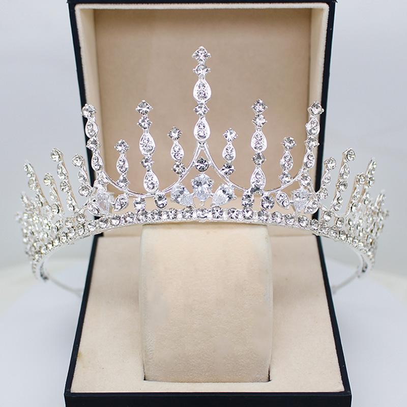 Children's Crown Tiara Girls New Crown Crystal Hair Hoop Model Catwalk Hair Accessories Princess Hairpin