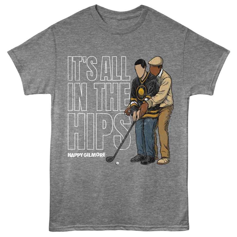 Happy Gilmore - In The Hips - Adult Unisex T-Shirt - Graphite Heather S
