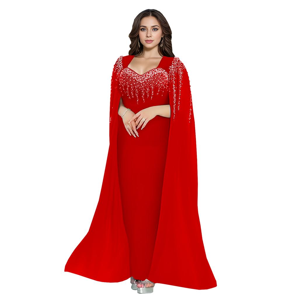 C7305 European and American fashion women's clothing elegant temperament hot diamond evening dress dress new